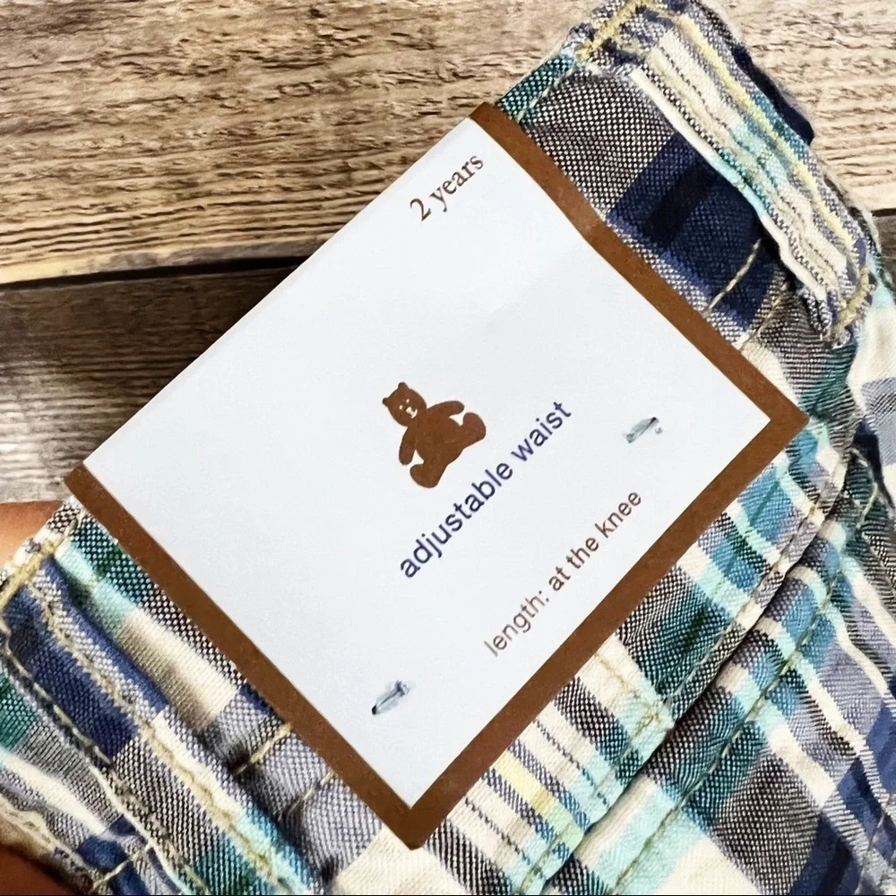 NWT‎ Baby Gap Y2K Plaid Cargo Shorts